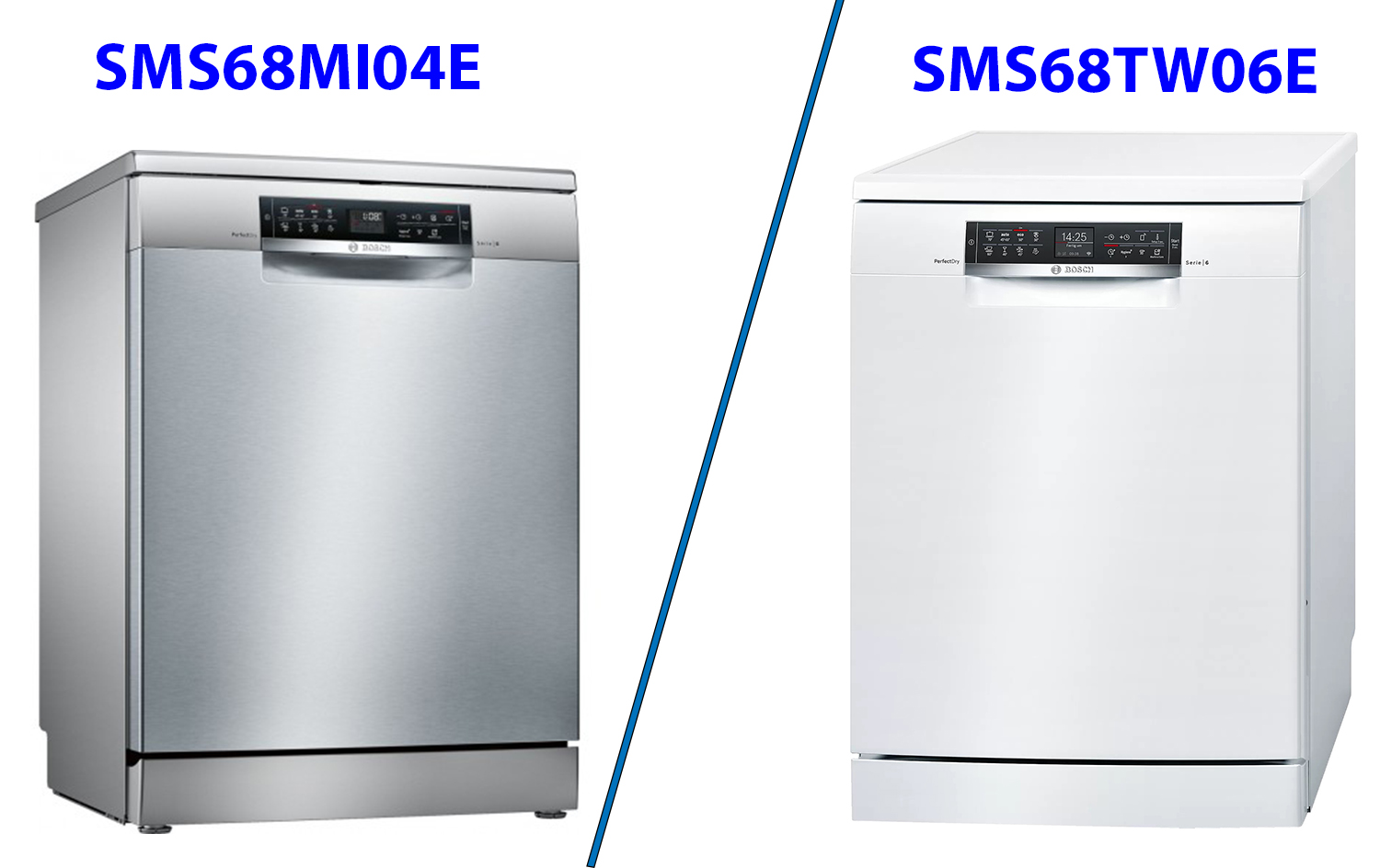 So sánh Máy rửa bát Bosch SMS68MI04E và SMS68TW06E. aligncenter
