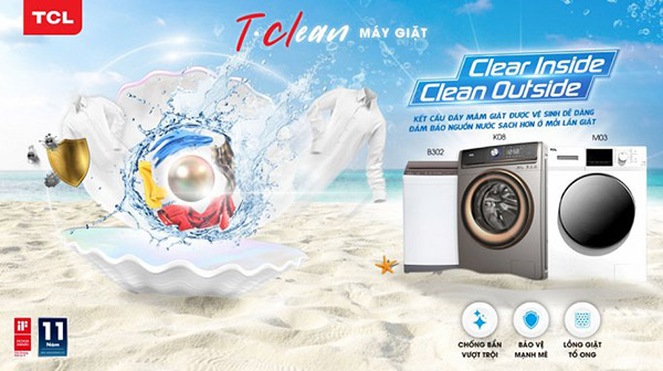 TCL ra mắt 3 dòng máy giặt mới T-Clean tại thị trường Việt Nam aligncenter