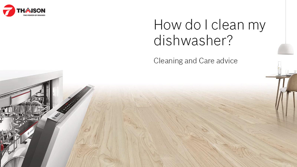 Làm sạch Máy rửa bát Bosch bằng bột vệ sinh. aligncenter