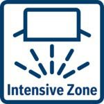 Ký tự sử dụng Intensive Zone trên máy rửa bát Bosch