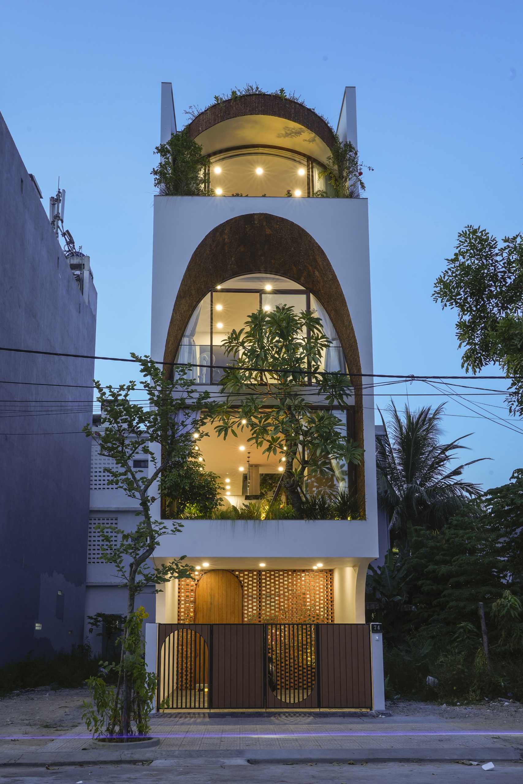 Nhà ống 5 tầng đẹp có thiết kế tuyệt đẹp, ánh sáng ngập tràn ở Đà Nẵng
