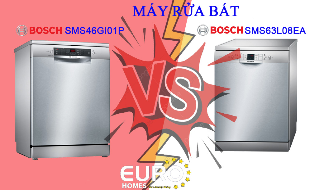 So sánh máy rửa bát Bosch SMS46GI01P với SMS63L08EA