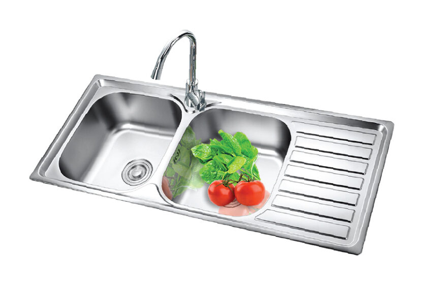 Chậu Rửa EU-10545S Eurosun | Inox Cao Cấp 2 Hố Kèm Bàn Bền Đẹp
