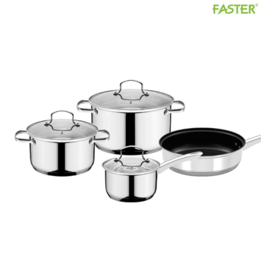 Bộ Nồi Chảo Faster Comfort 4 Món Inox 304 Cao Cấp - Giá Tốt