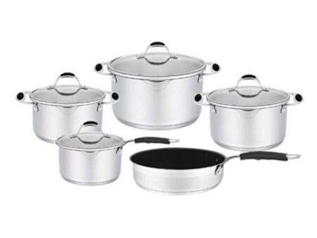 Bộ Nồi Chảo Faster Elegant Cao Cấp - Inox 304, Bếp Từ, 5 Món