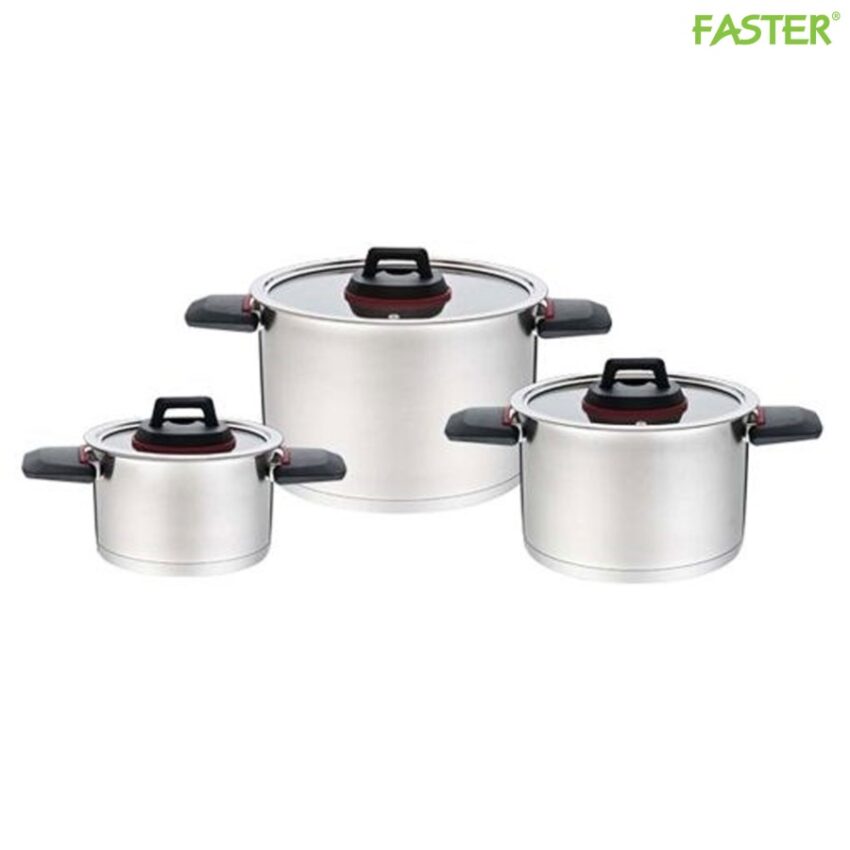 Bộ Nồi Faster Smart Handle - Inox 304 Cao Cấp, Đáy 3 Lớp Đa Năng