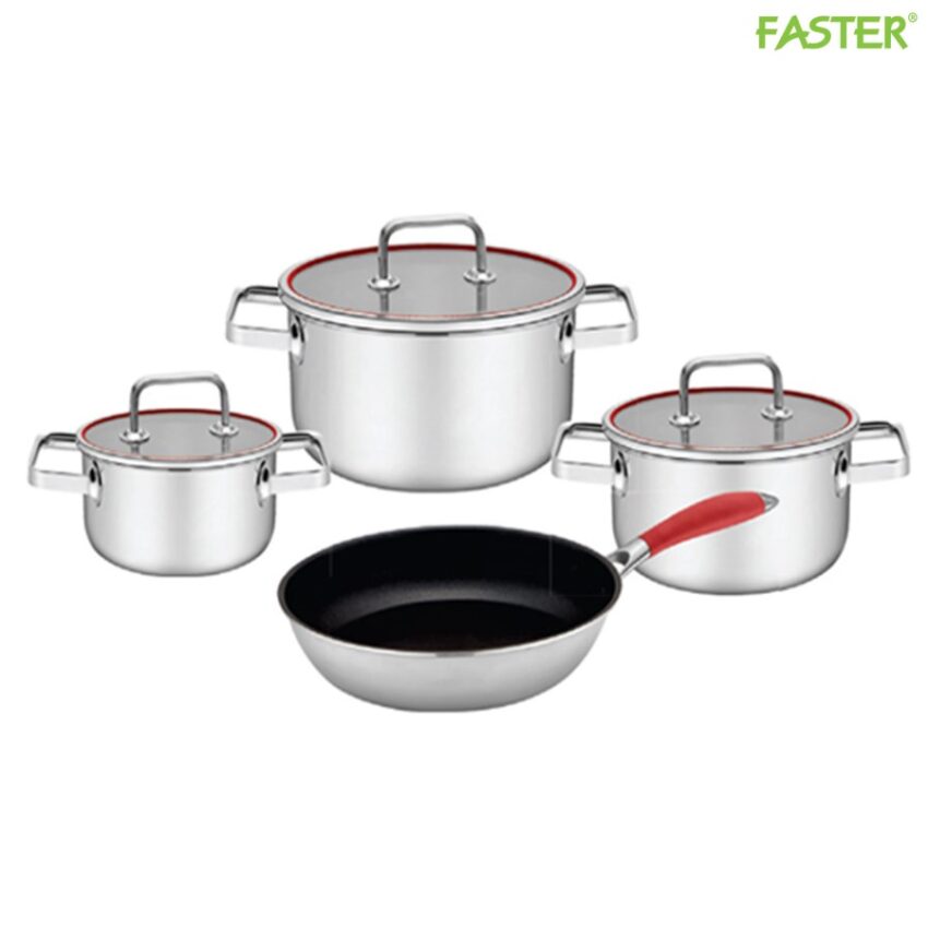 Bộ Nồi Chảo Faster Luxury 666 Cao Cấp Inox 304 | Bắt Từ Tốt