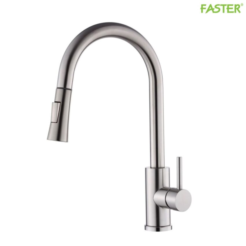 Vòi Rửa Faster FS 926S - Inox 304, Nóng Lạnh, Rút Dây Tiện Lợi
