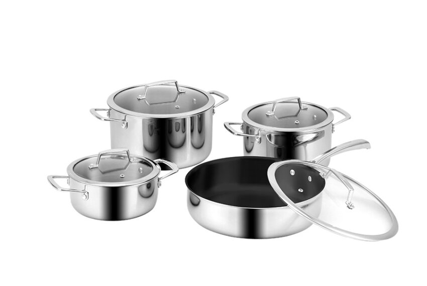 Bộ Nồi Chảo Cao Cấp Eurosun MC1801-LUXURY | 3 Lớp Toàn Thân & Chống Dính Mỹ