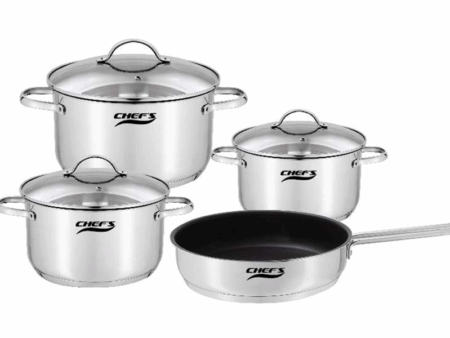 Bộ Nồi Bếp Từ Chef's EH-CW4430 Inox 430 - Bền Bỉ & Sang Trọng