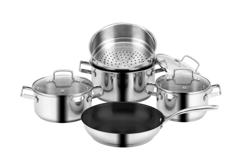 Bộ Nồi Chảo Cao Cấp Eurosun MC1702-Harmony | Đáy Từ, Inox 304