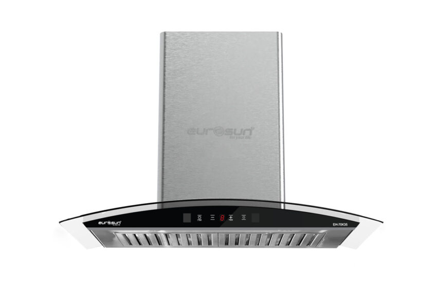 Máy hút mùi Eurosun EH-70K35: Kính cong, Sensor vẫy tay
