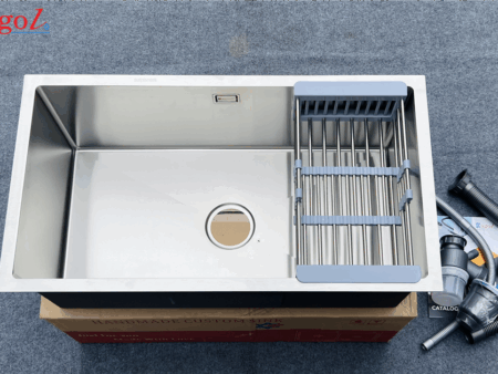 Chậu Âm Bàn Đá 1 Hố 80x45cm (1-HO-80X45-C) - Inox 304 Cao Cấp
