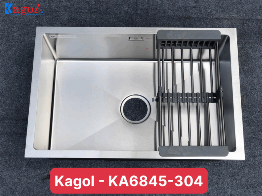 Chậu Rửa Bát Kagol 1 Hố Âm Bàn 68x45 - KAGOL-1-HO-68X45 Chính Hãng