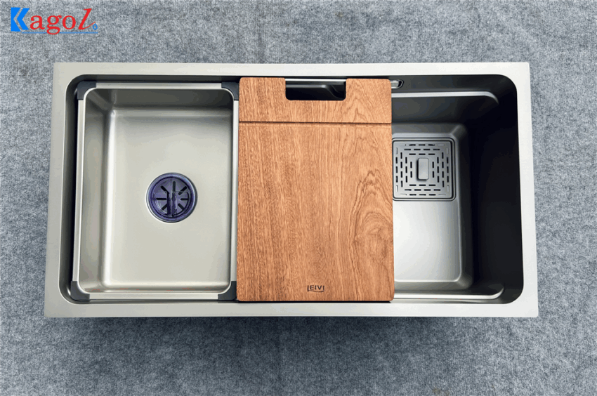 Chậu Rửa Bát Âm Bàn Kagol Nano Xám - Inox Cao Cấp, Chống Ồn