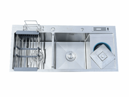 Chậu Rửa Bát Kagol Đúc Inox 2 Hố 100X45X24CM - Bền, Đẹp, Giá Tốt
