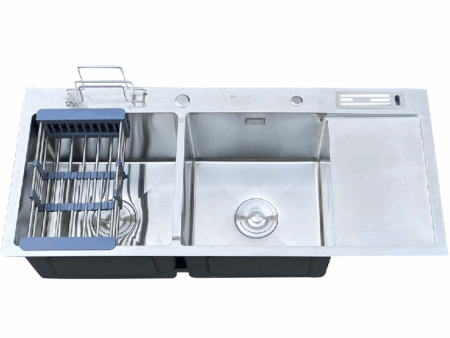 Chậu Rửa Bát Kagol Đúc Inox Hai Hố Có Bàn - Siêu Bền, Sang Trọng