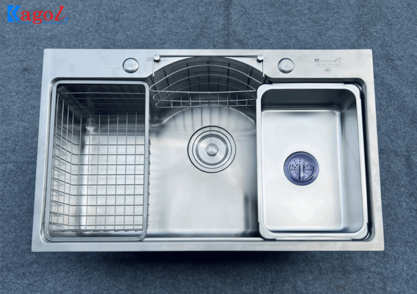 Chậu Rửa Bát Inox 304 Kagol 1 Hố (KT:78x48x24) - Bền Đẹp, Giá Tốt