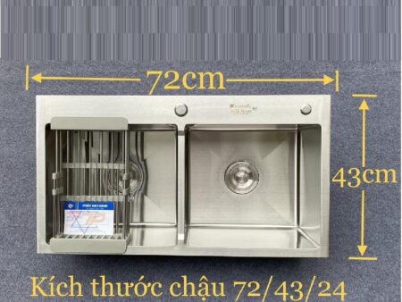 Chậu Rửa Bát Inox Kagol KT720X430X240 - Đúc Handmade Cao Cấp