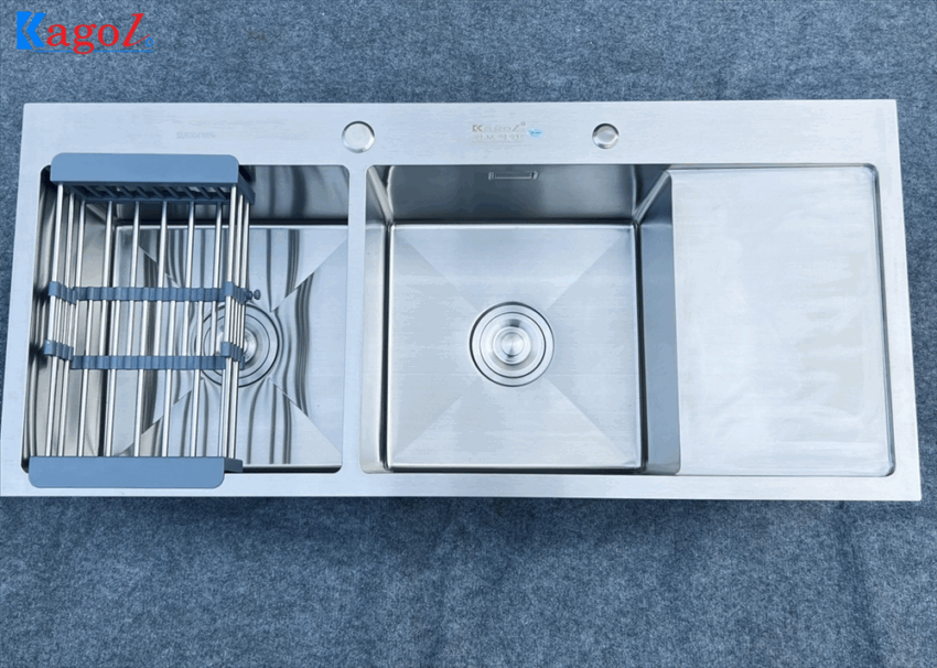 Chậu Rửa Bát Inox Kagol 120x50cm - Bền Đẹp, Sang Trọng Cho Mọi Bếp