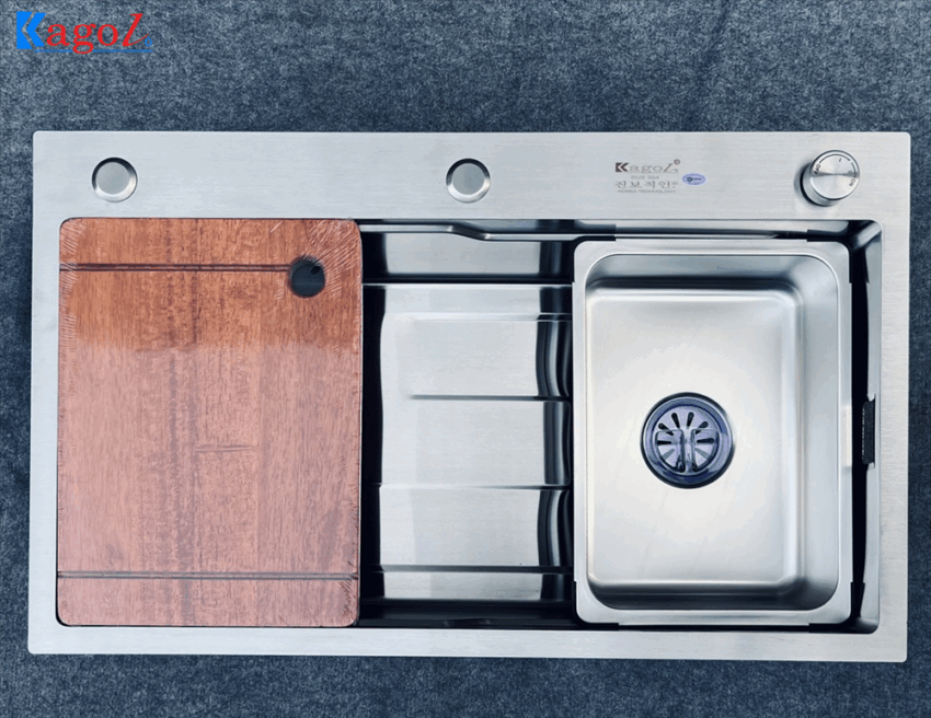 Chậu Rửa Bát Inox Kagol Xả Xoáy - Bền Đẹp, Sang Trọng Cho Mọi Bếp