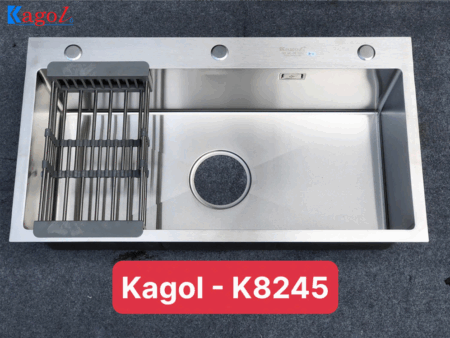 Chậu Rửa Bát Kagol 1 Hố 82x45 Inox 304 - Giá Tốt | KAGOL-CRB-1H-82X45