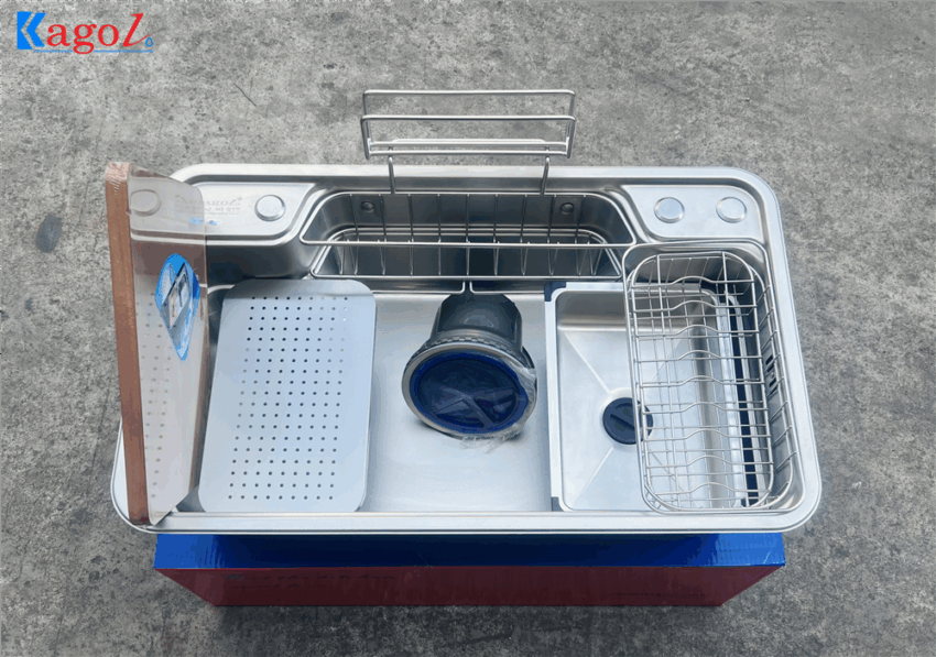 Chậu Rửa Bát Kagol 7848 Inox Vân Sần 1 Hố - Bền Đẹp, Giá Tốt