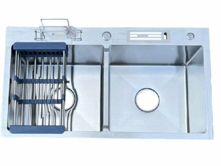 Chậu Rửa Bát Kagol Hai Hố Cân Có Cài Dao - Inox Cao Cấp