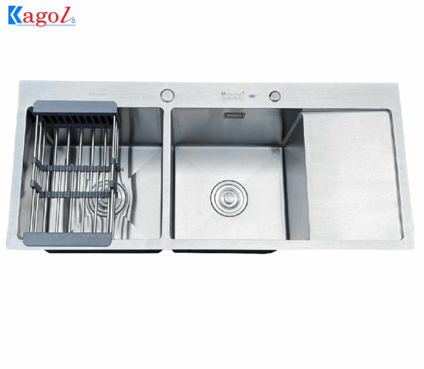 Chậu Rửa Bát Kagol Hai Hố Inox 304 KAGOL-100X45X24CM - Bền Đẹp, Giá Tốt