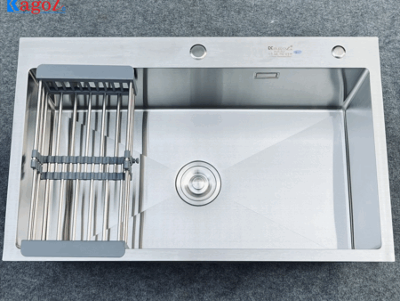 Chậu Rửa Bát Inox Kagol Một Hố 80x50cm (KAGOL-1H-80X50-C)