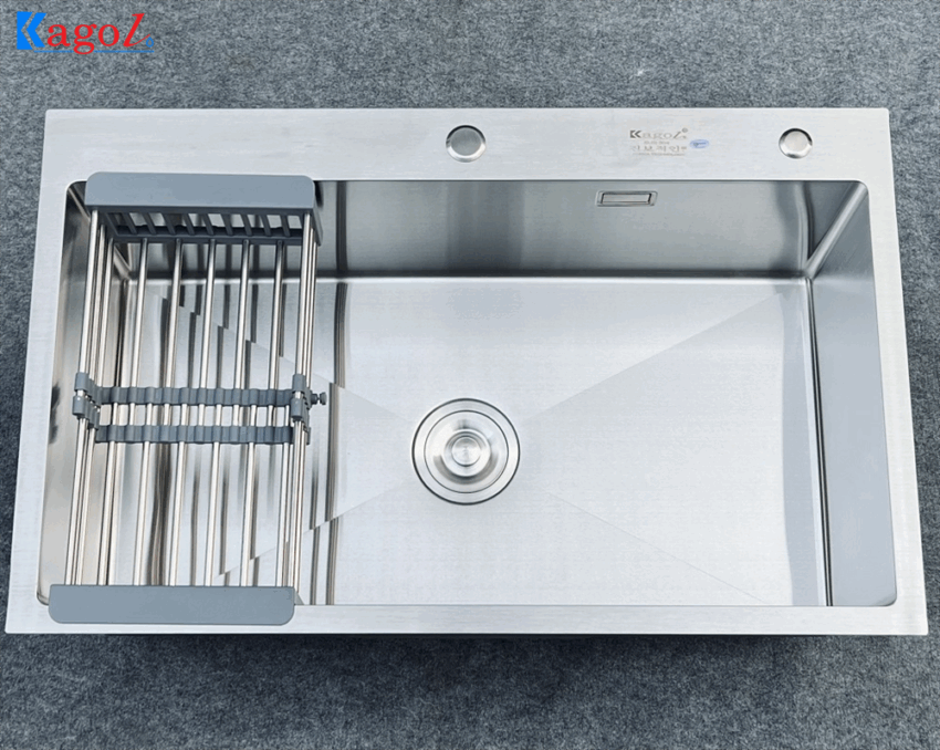 Chậu Rửa Bát Inox Kagol Một Hố 80x50cm (KAGOL-1H-80X50-C)