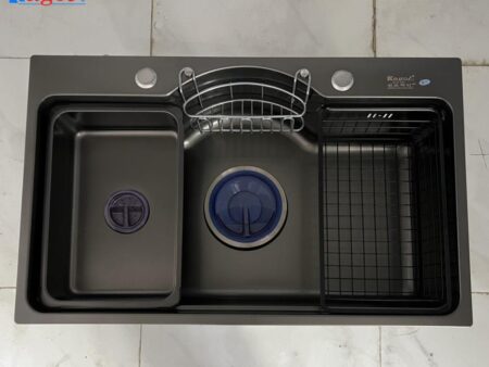 Chậu Rửa Bát Kagol Inox Nano Đen | Bền Đẹp, Chống Xước, Chống Ồn