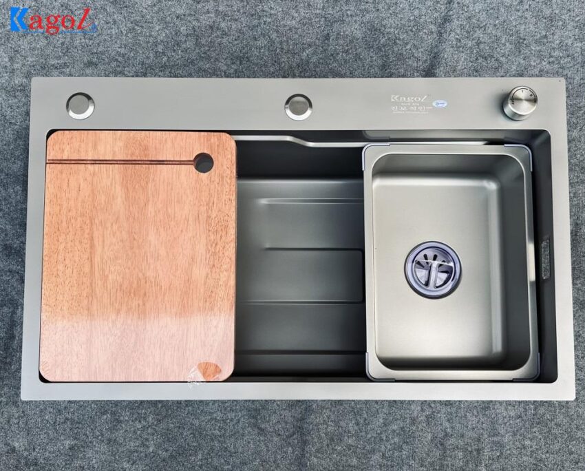 Chậu Rửa Bát Kagol Một Hố Inox Nano Xám – Bền Đẹp, Giá Tốt