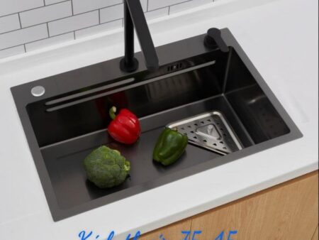Chậu Rửa Bát Kagol Nano Đen Một Hố - Inox Cao Cấp, Chống Xước, Bền Đẹp