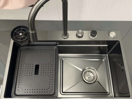 Combo Chậu Vòi Xả Thác 80x46cm Inox 304 Nano - Chính Hãng