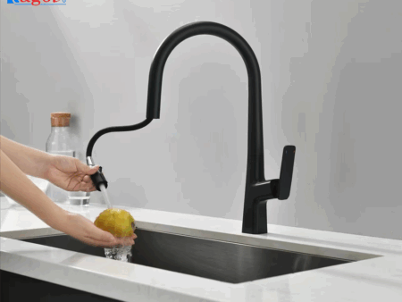 Vòi Rửa Bát Cần Rút Kagol K58 - Đồng Phủ Nano Đen | Giá Tốt Nhất