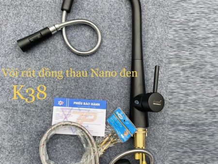 Vòi Rửa Bát Kagol Đồng Phủ Nano - Cần Rút Dài, Tiện Ích Đỉnh Cao
