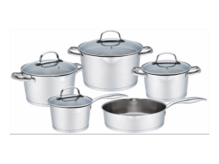 Bộ Nồi Bauer Clever 5 Món Cao Cấp - Inox 304, Chống Dính Xylan