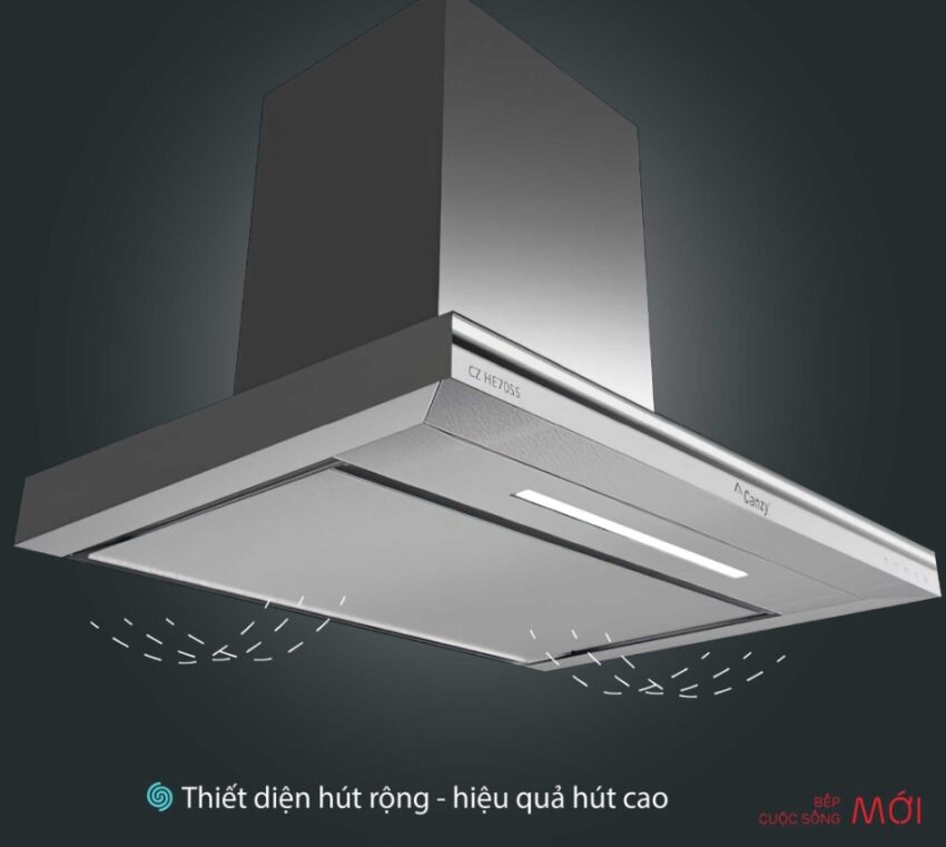 Máy Hút Mùi Canzy CZ-HE90SS - Thiết Kế Sang Trọng, Hút Khói Mạnh Mẽ