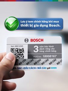 Hình ảnh tem chính hãng Bosch